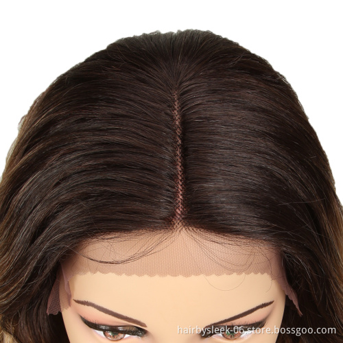 Rebecca fashion competitive 18 inches Blonde Middle Part Wig Wavy Lace Front Wig with Baby Hair Synthetic wigs For Adult Women